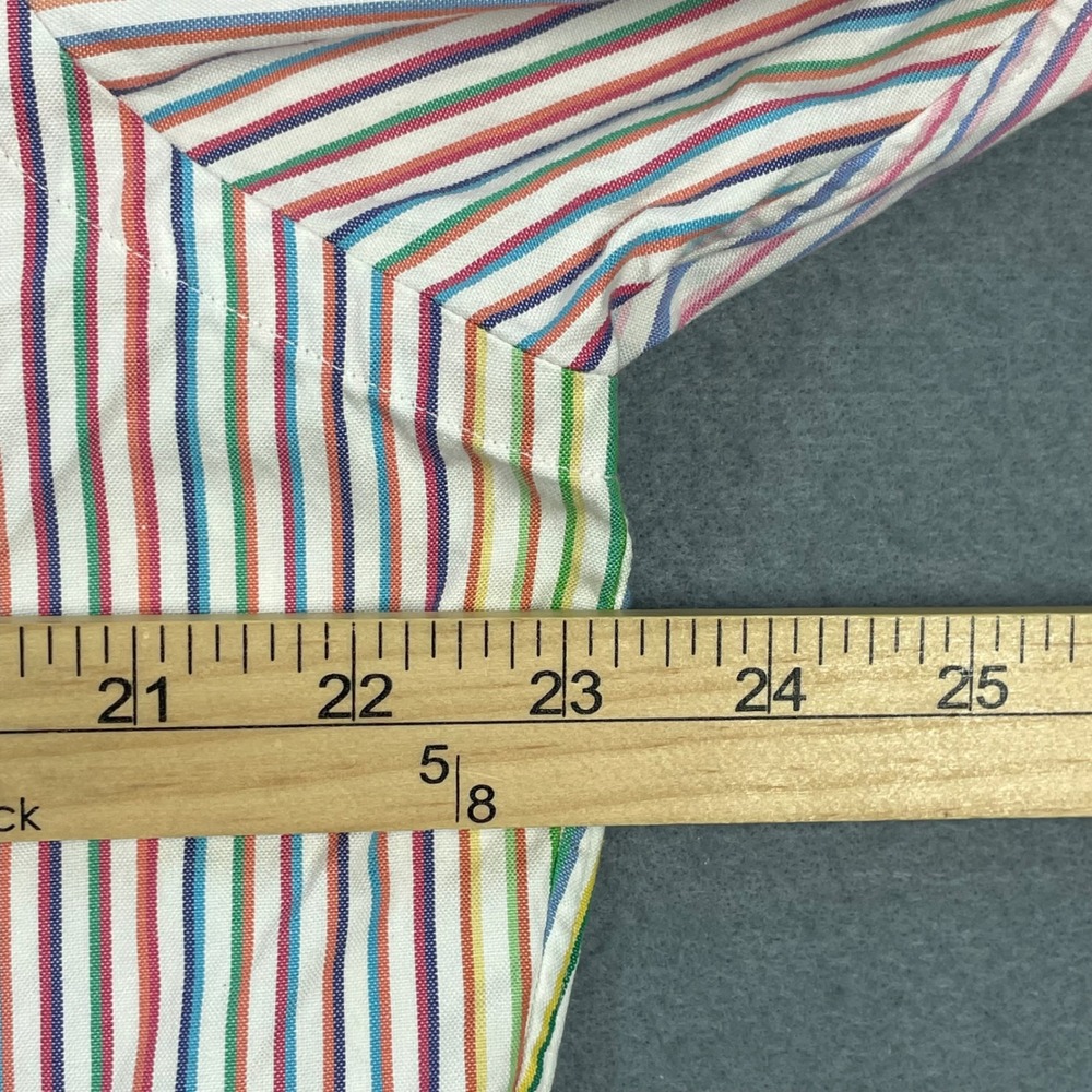 Polo Ralph Lauren Multi Color Striped Regent Custom Fit Shirt Mens 16 34/35 - Picture 5 of 7
